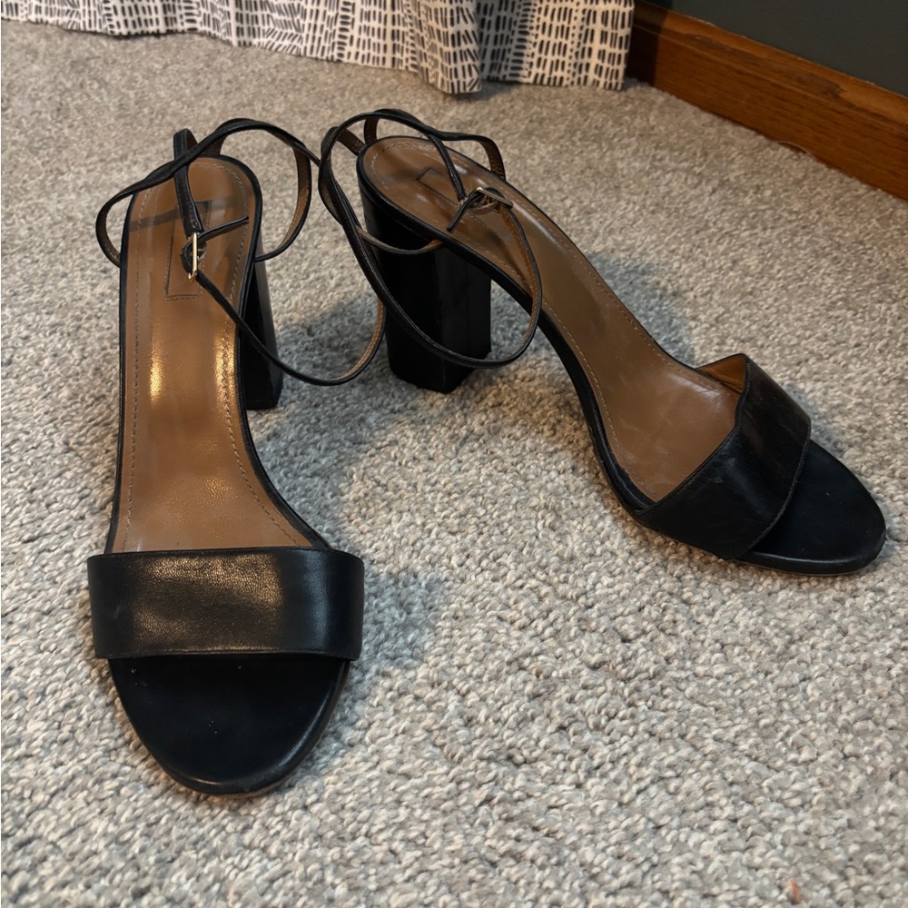 Aquazzura Black Strappy Heels